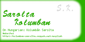 sarolta kolumban business card
