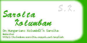 sarolta kolumban business card